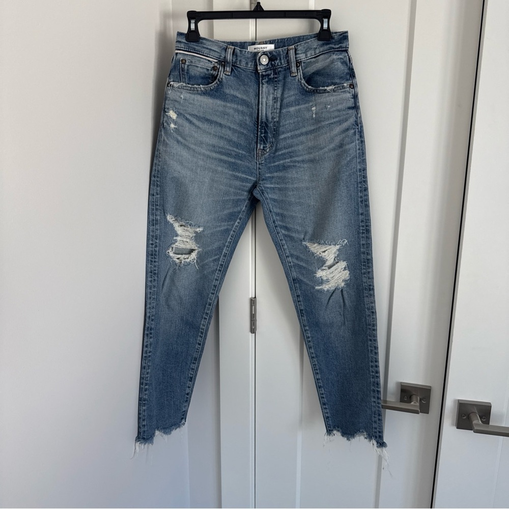 Moussy Vintage Distressed Blue Jeans